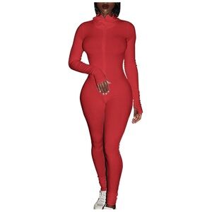 Women's Red Jumpsuit